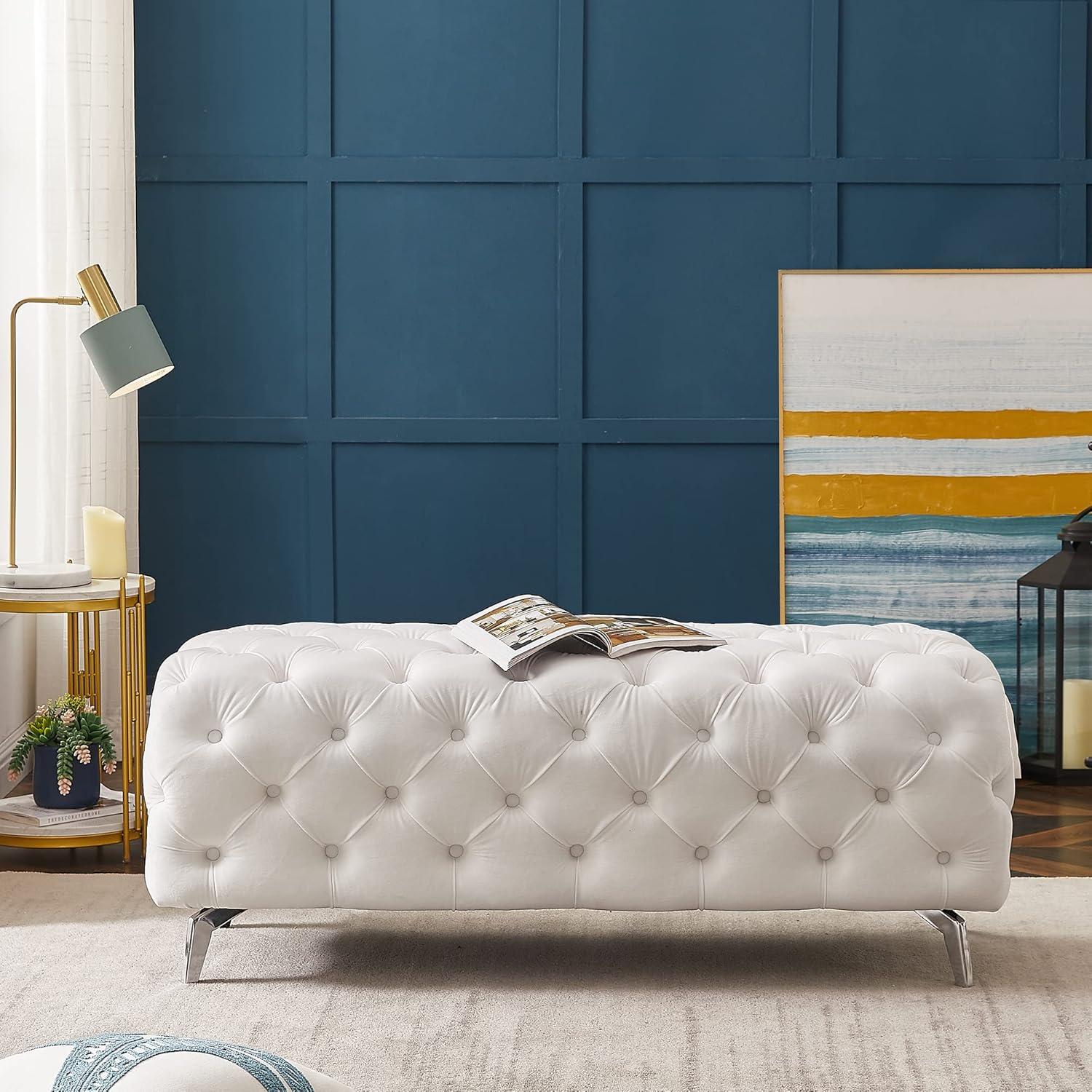 15 Stylish Ottomans & Poufs for Comfy, chic Living Spaces
