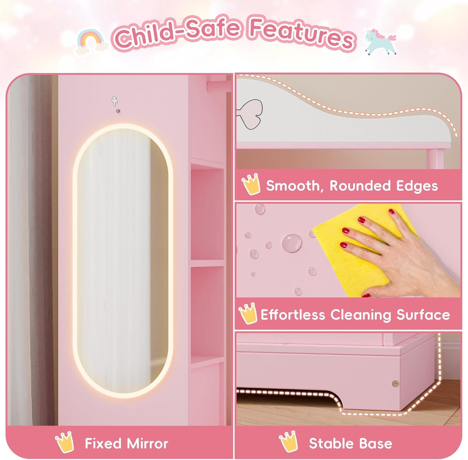 How We Organize Dress-Up Fun with xilingol's Pink Armoire