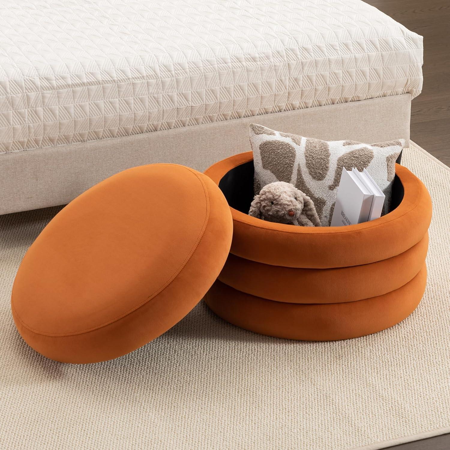 Top Upholstered Ottomans & Storage Stools for Stylish Living Rooms