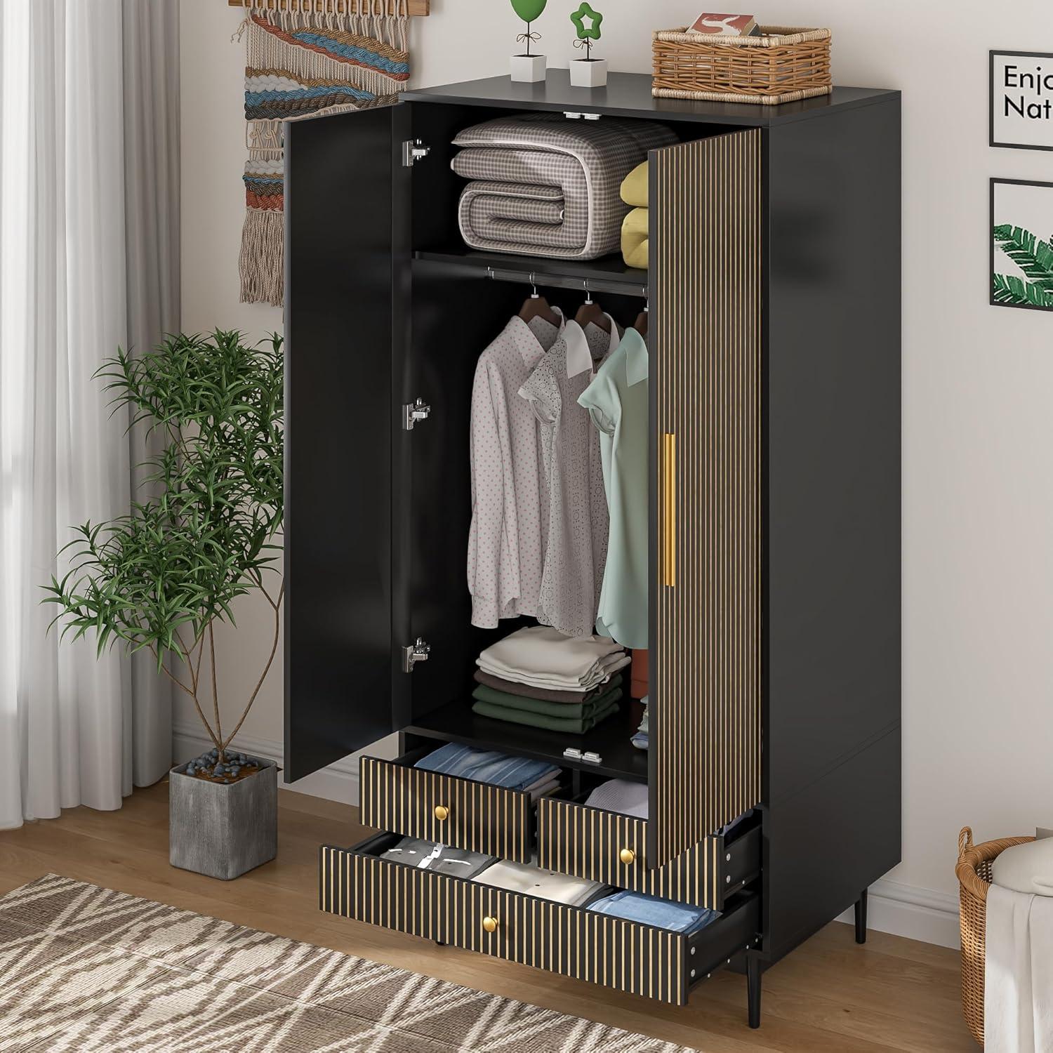 Our Honest Review: stylish & Sturdy Black Armoire Wardrobe