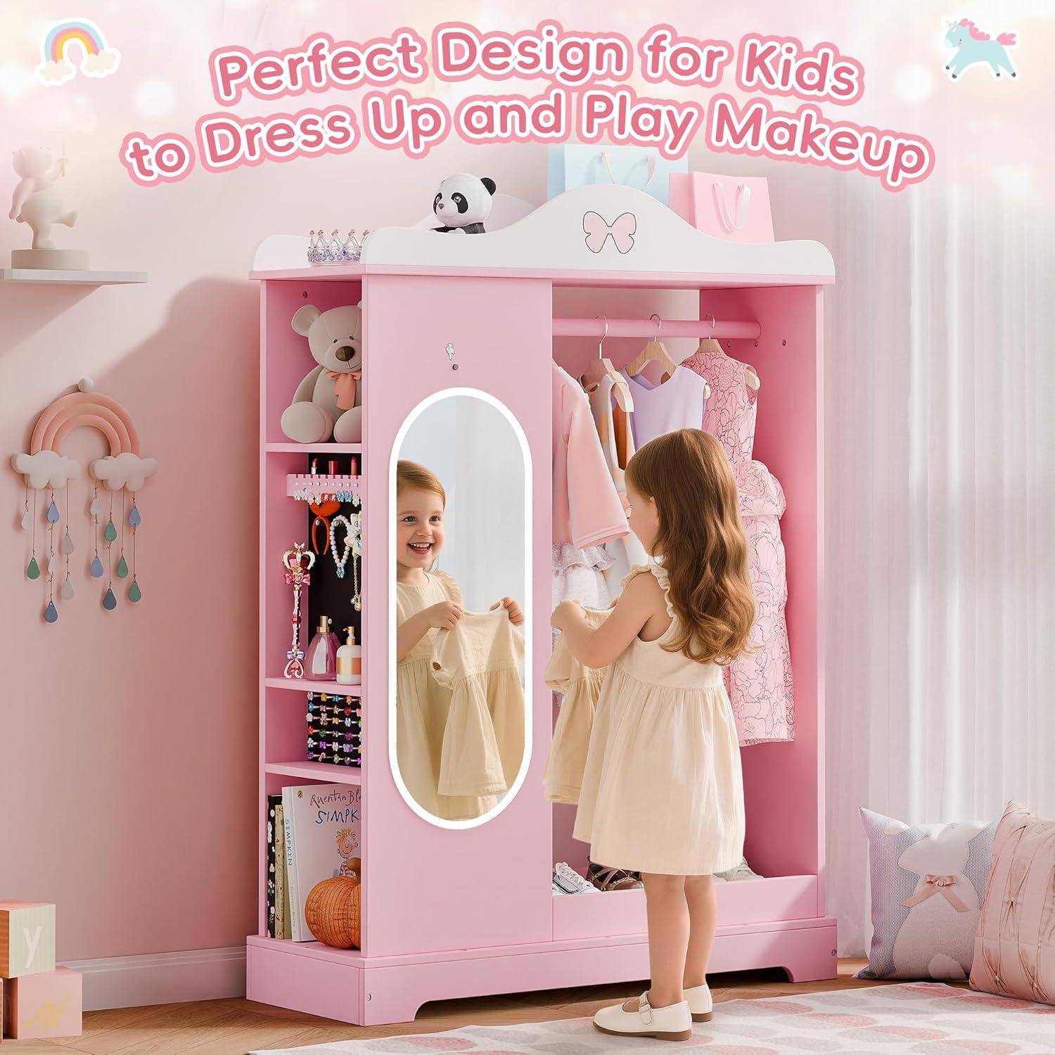 How We Organize Dress-Up fun with Xilingol's Pink Armoire