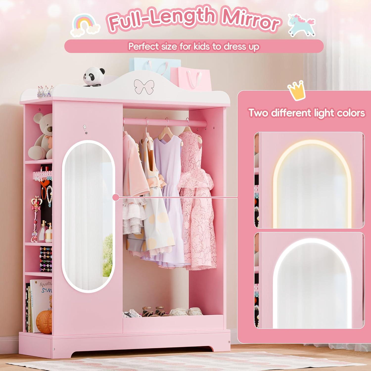 How We Organize Dress-Up Fun with Xilingol's Pink Armoire