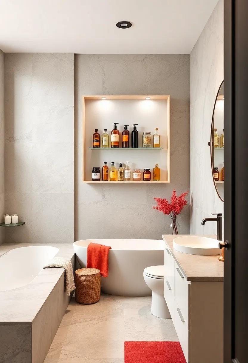 Artful Display: Frame ⁤your⁣ bathroom‌ necessities—think beautiful ​bottles and jars—in ‍a shadow box or an artistic⁤ display ⁤that doubles as⁣ decor