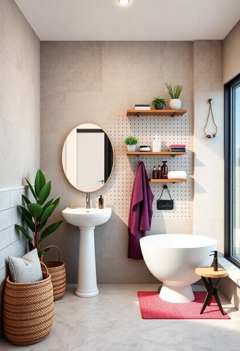 Pegboard Panel: Get creative with a pegboard, allowing ‍for customizable hooks and shelves to hold everything ‌from hair ⁤dryers ⁣to​ jewelry, all in one ​stylish display