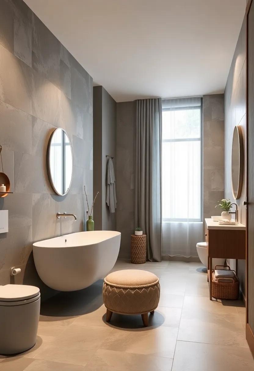 Stool Storage: Consider⁤ a decorative ⁢stool‌ with storage capacity, serving as both seating and a stylish way to tuck away ‍magazines or towels
