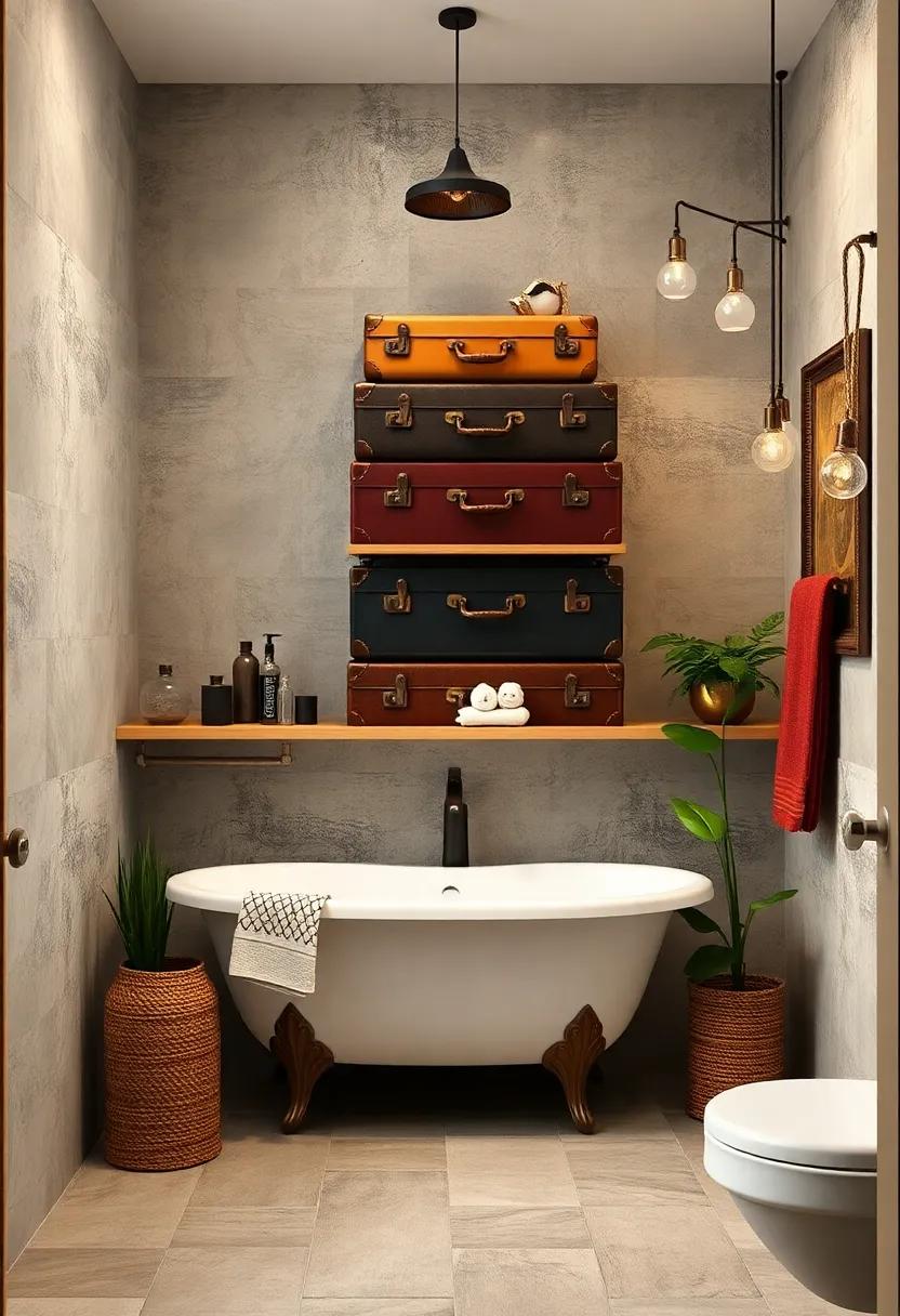 Vintage Suitcases: Stack ​vintage ⁤suitcases on a shelf for a trendy ⁤retro look, providing ⁣both storage and ‌a remarkable ‌decorative⁤ statement