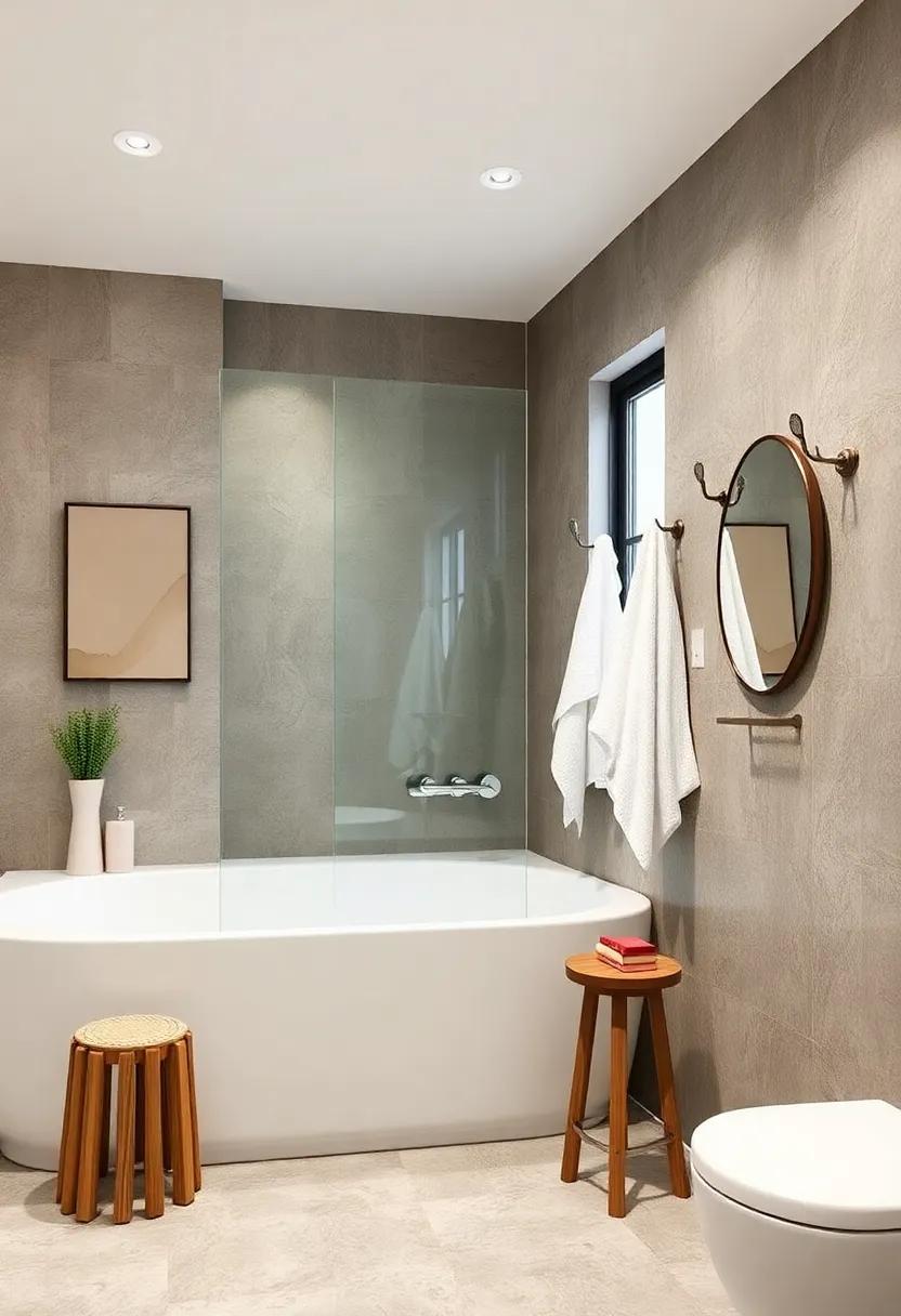 Wall-Mounted Coat Hooks: Use stylish​ coat hooks to hang robes or towels,​ creating‌ easy access points while adding a chic element⁣ to⁣ your decor
