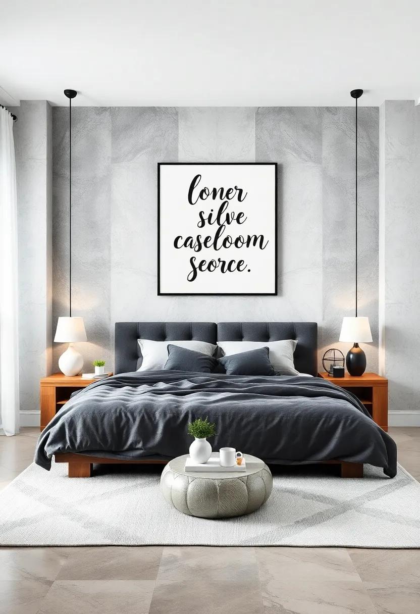 Monochrome ‌Magic: ‍Opt for black ‍and ⁤white typography art that‍ makes ‌a striking‍ statement while maintaining a clean aesthetic