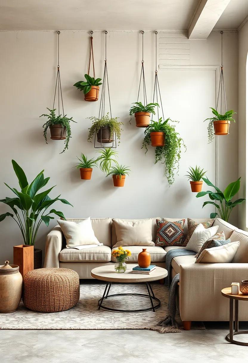 Wall plants in Hanging Pots: Embrace greenery in unique, eye-catching ways that add life and freshness