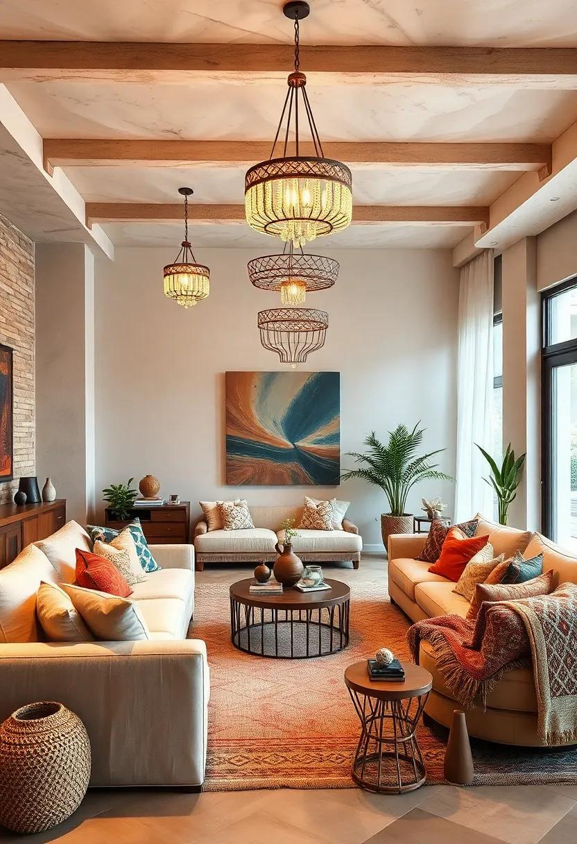 whimsical⁢ Chandeliers: Opt for ⁣boho-inspired lighting fixtures that add an artistic and playful touch overhead