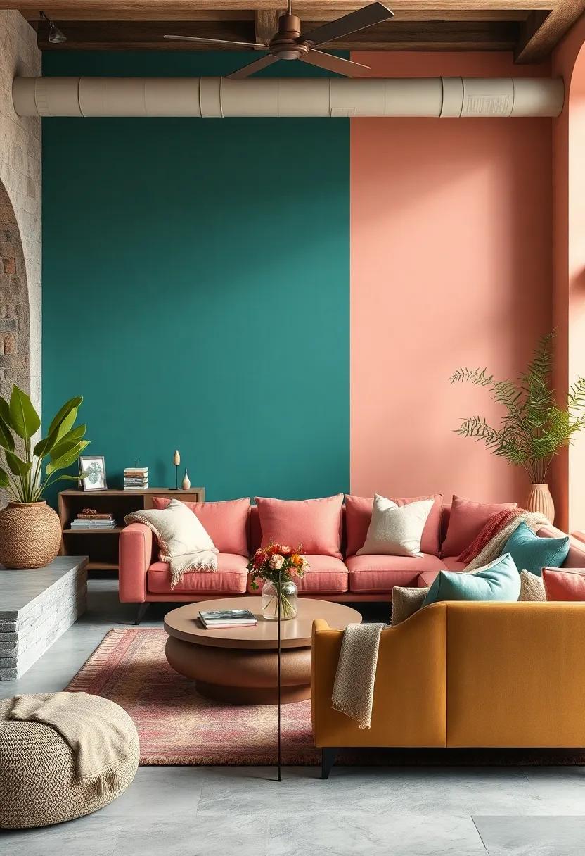 Vintage Charm: Dusty rose, muted teal, and faded mustard give a vintage vibe, ideal for eclectic living spaces or kitchens