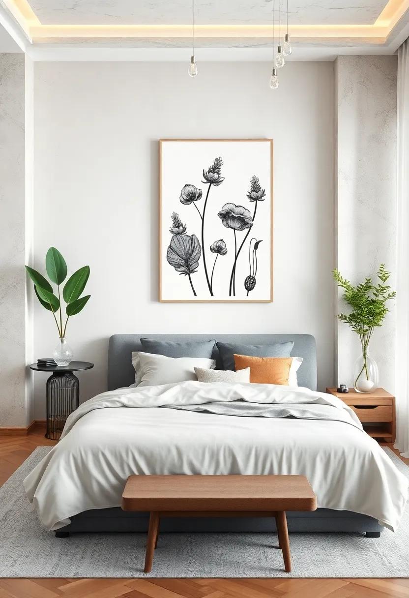 choose monochrome plant art that can seamlessly blend with different color schemes, making your decor versatile⁤ and timeless