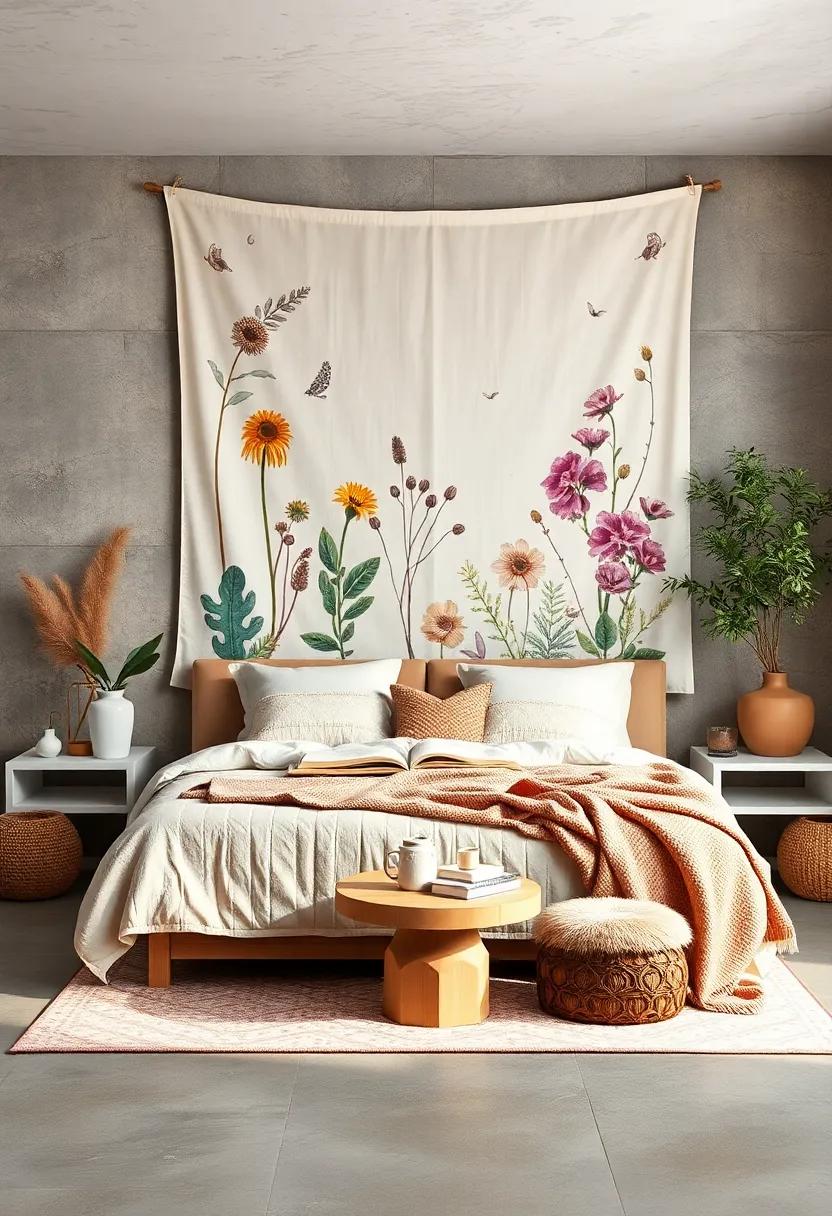 decorate with ⁢botanical-themed‍ tapestries that​ bring a⁤ warm,bohemian⁣ flair,perfect for layering with other textiles
