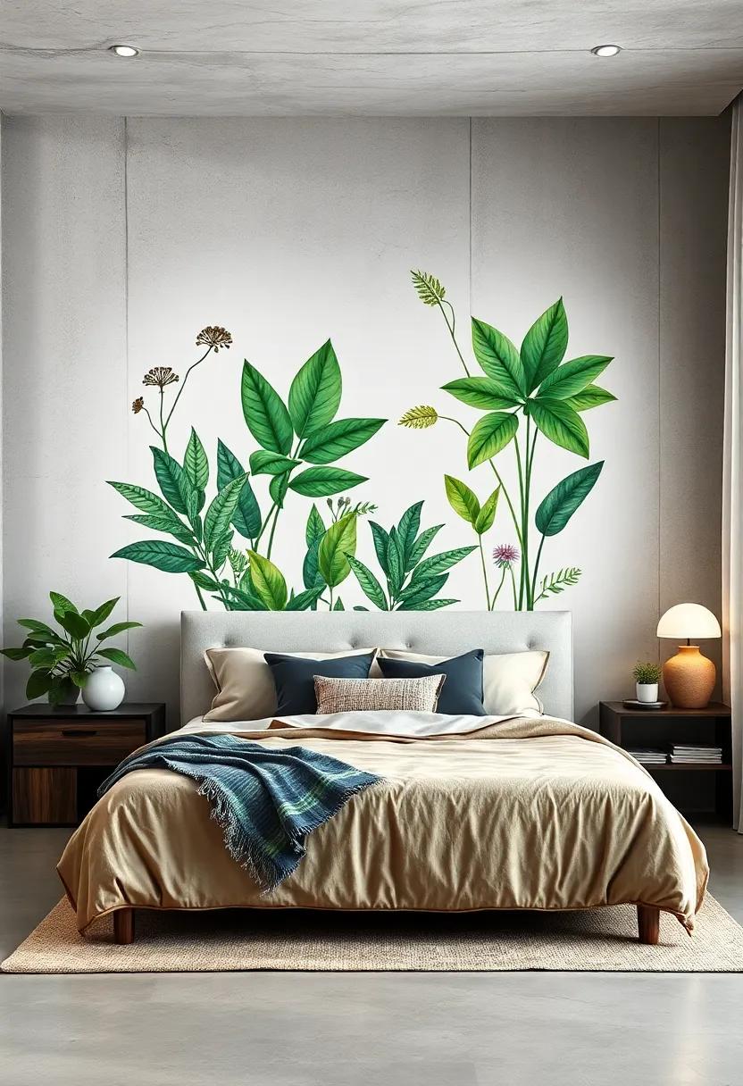 Experiment​ with wall‌ decals featuring lush⁤ greenery, providing⁣ an ‌easy way to ⁤introduce ​nature without committing ⁤to paint