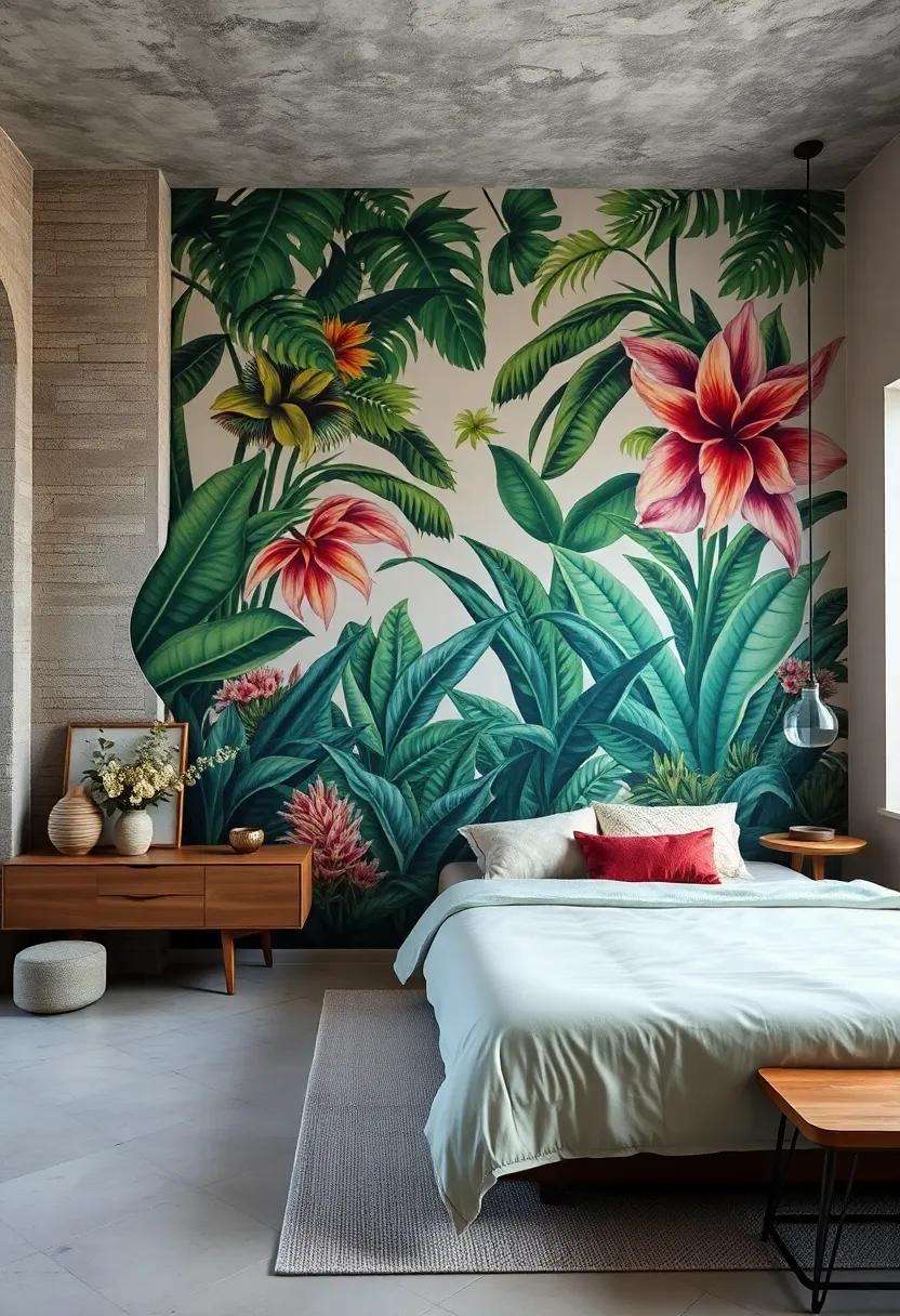 Opt for hand-painted murals that ‍depict a vibrant jungle scene, ‍immersing your ⁢bedroom in a⁣ lush, tropical escape