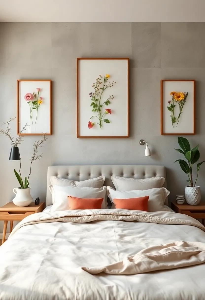 Try DIY‍ pressed flower art ‌in transparent ‌frames ⁢for a personal‍ touch that captures the beauty⁣ of ⁣nature right in your bedroom