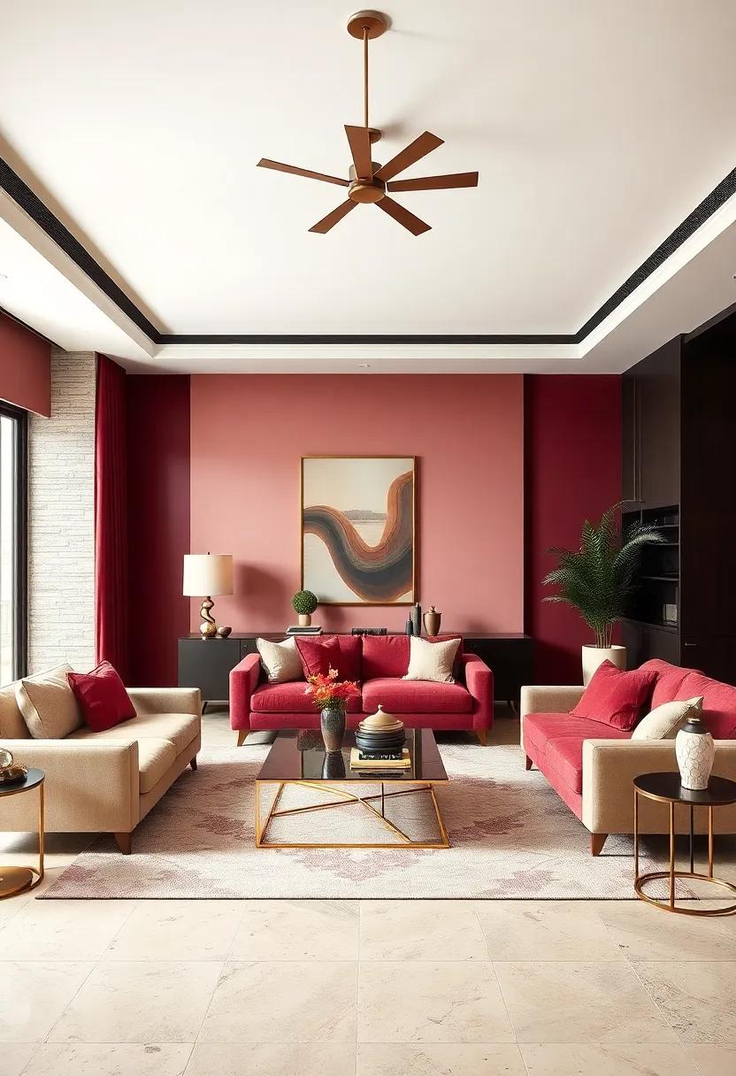Glamorous Touch: Incorporate metallic accents like gold or ‌brass alongside burgundy and cream elements to elevate the glamour factor