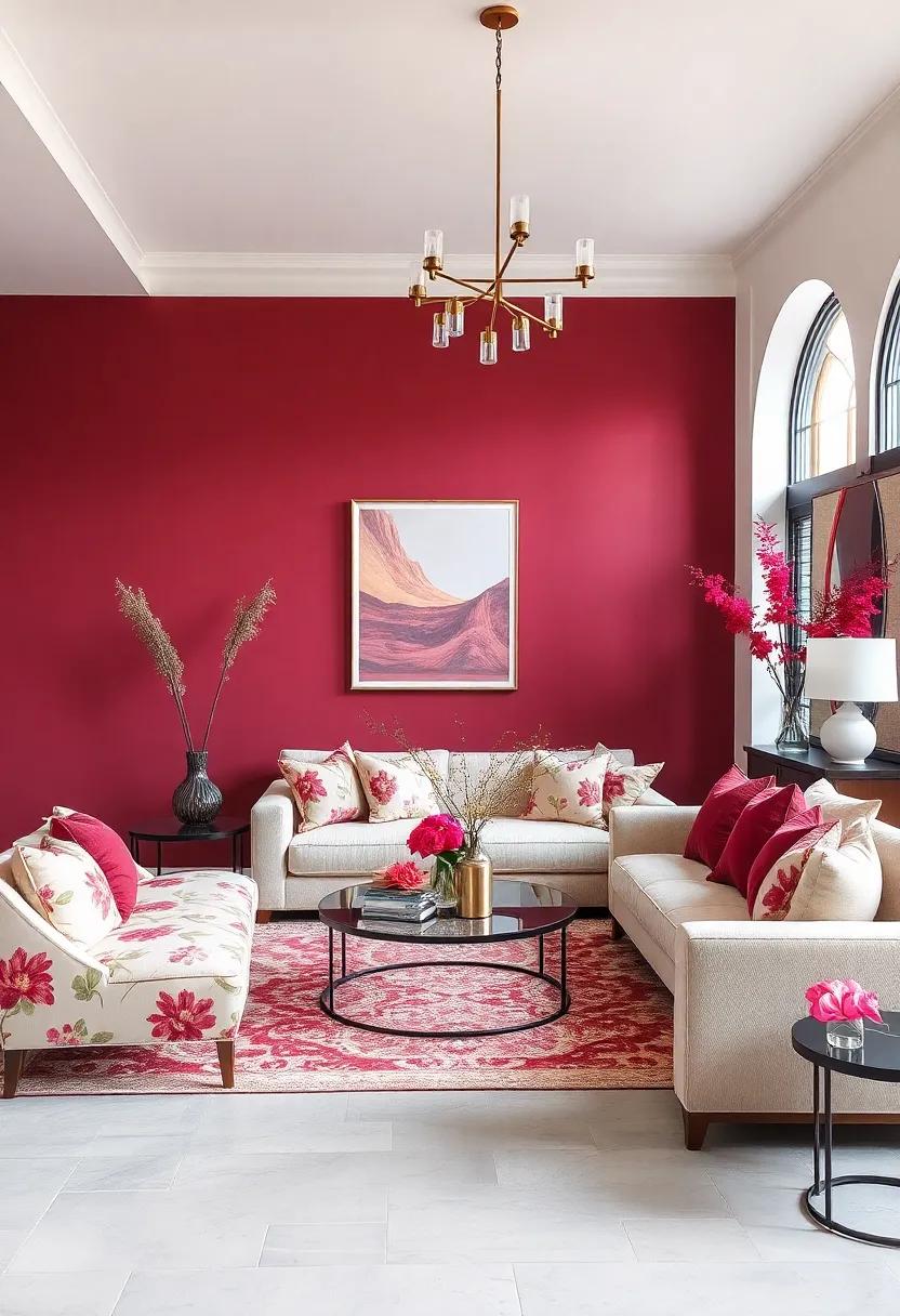 Floral‍ Finesse: Choose cream floral patterns on upholstery with burgundy accents for a fresh‌ and elegant touch in your décor