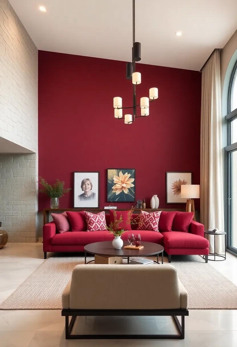 Soft Glow: Incorporate cream lighting fixtures in a burgundy room to create a warm ‍and inviting ‌ambiance