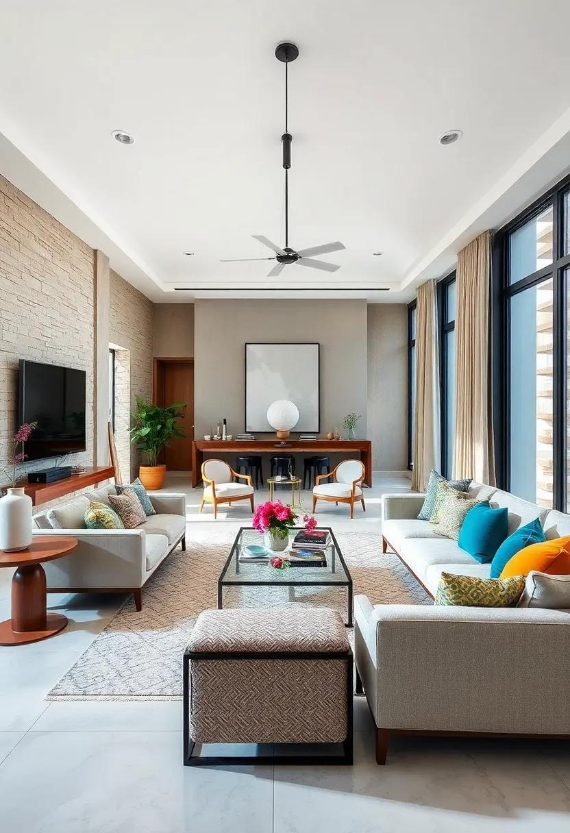 Introduce a⁢ Signature Element: Consider a defining piece, such⁢ as ⁢a unique sculpture or a​ striking color, that acts as a common thread throughout your design