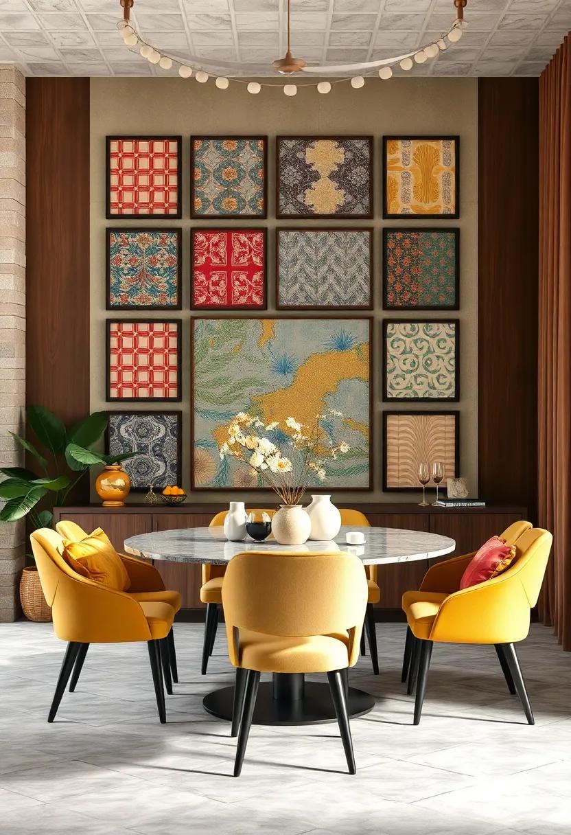 Create ‌a gallery wall with framed ⁤fabric swatches from various patterns, showcasing your love for textiles and making a visually stimulating‌ impact