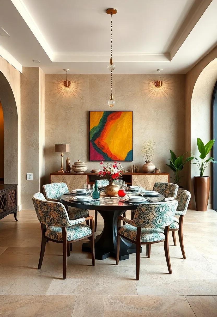 mosaic accents on tables or ​walls bring‍ a sense of artistry to your dining ⁣space,creating a⁣ warm atmosphere with vibrant colors that stimulate the ‌senses