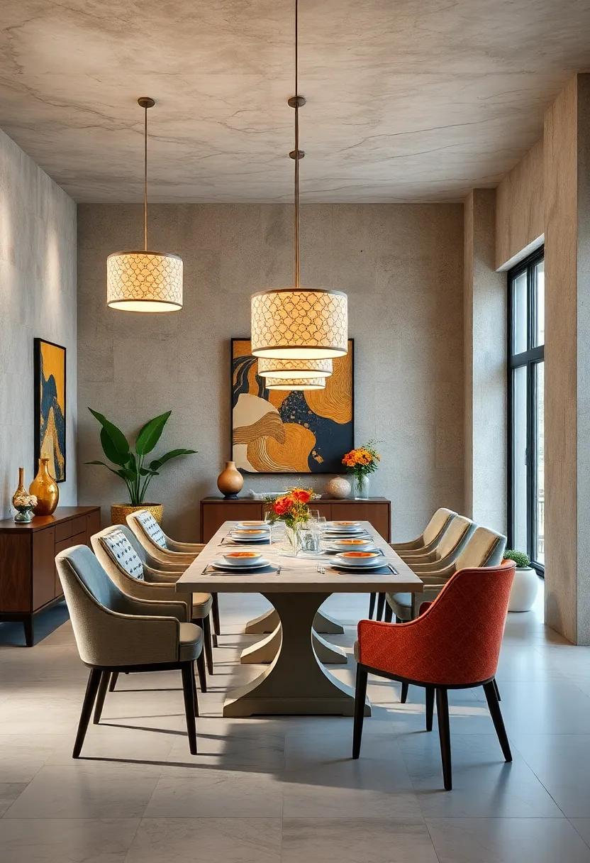 Use pendant lights ⁢with patterned shades to cast playful‌ shadows ⁢across⁤ the room, enhancing the ambiance‍ while keeping the space⁢ stylishly unified