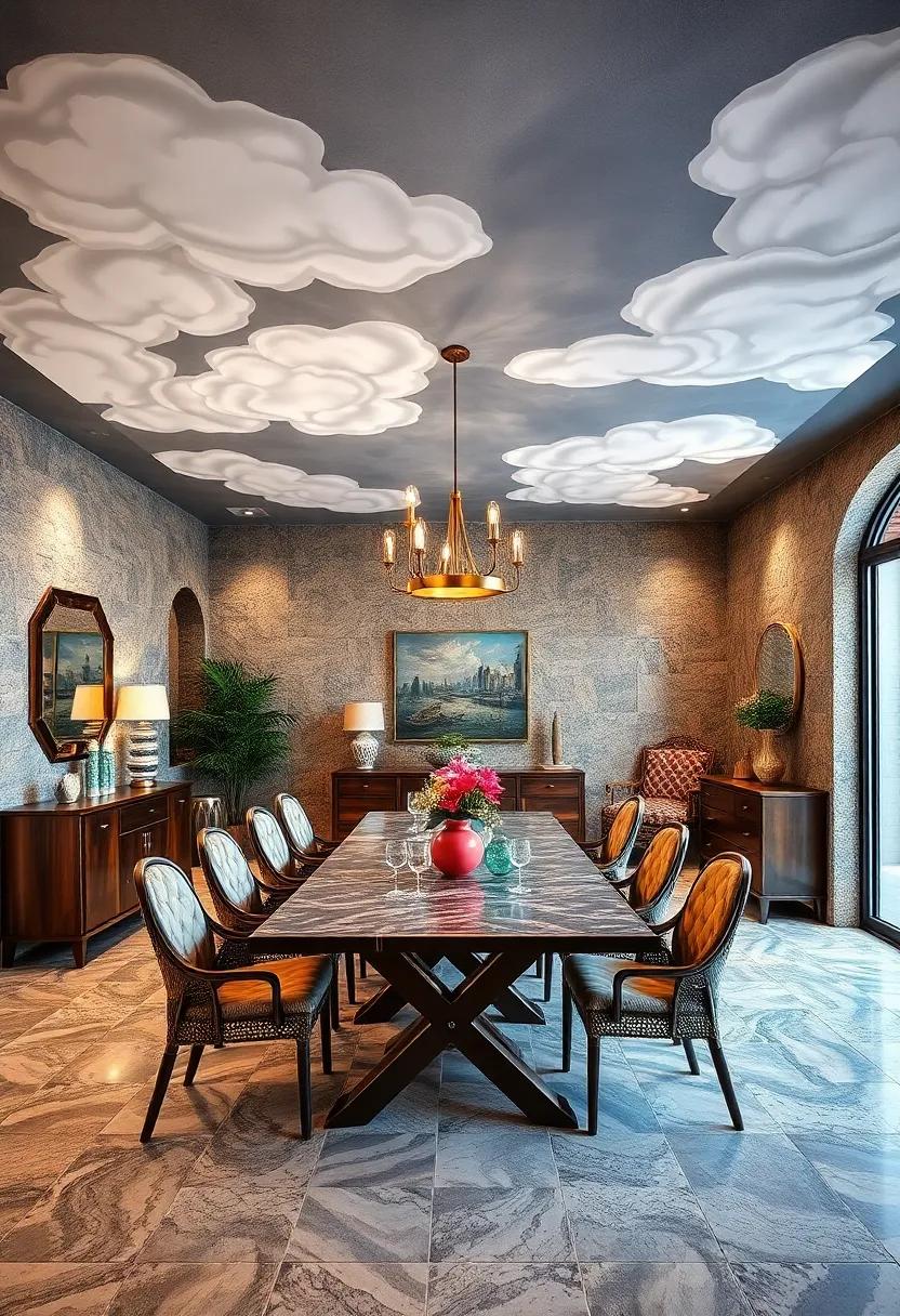 A whimsical ceiling painted ⁢with clouds ⁤or stars can add a touch of fun and creativity, turning​ your dining‍ room into a dreamscape for all ages