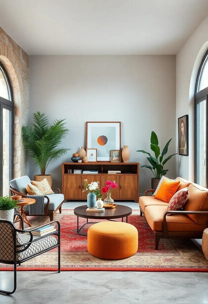 Reimagined Furniture: Consider refinishing or reupholstering older furniture with bright, modern fabrics to give them a fresh appeal