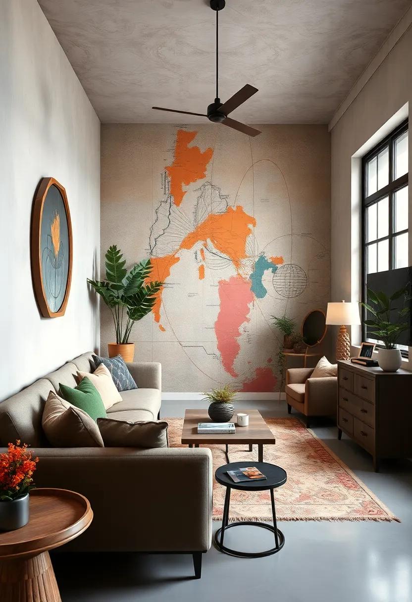 Statement Wall: Designate a wall for bold wallpaper or a mural that meshes styles,making it a stunning conversation starter
