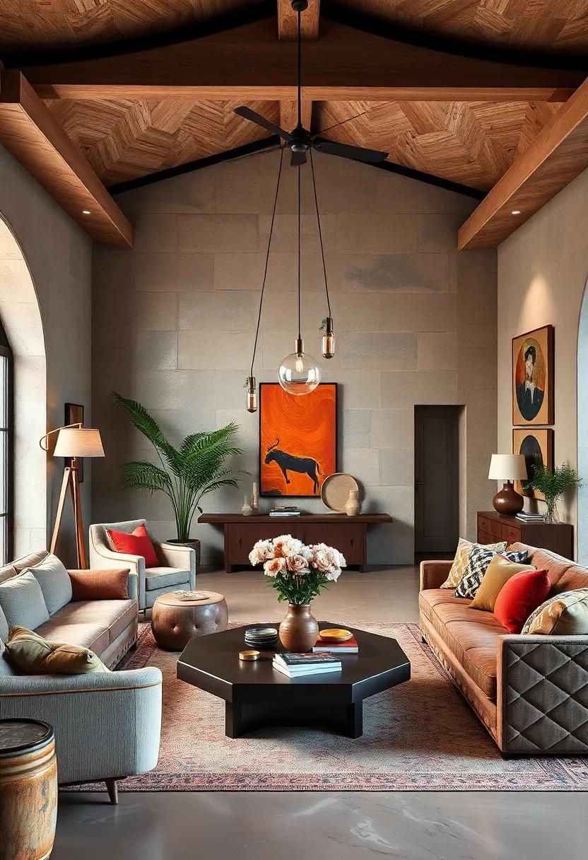 Artistic Accessories: Incorporate sculptural pieces or installations that bridge the gap between vintage flair and contemporary art