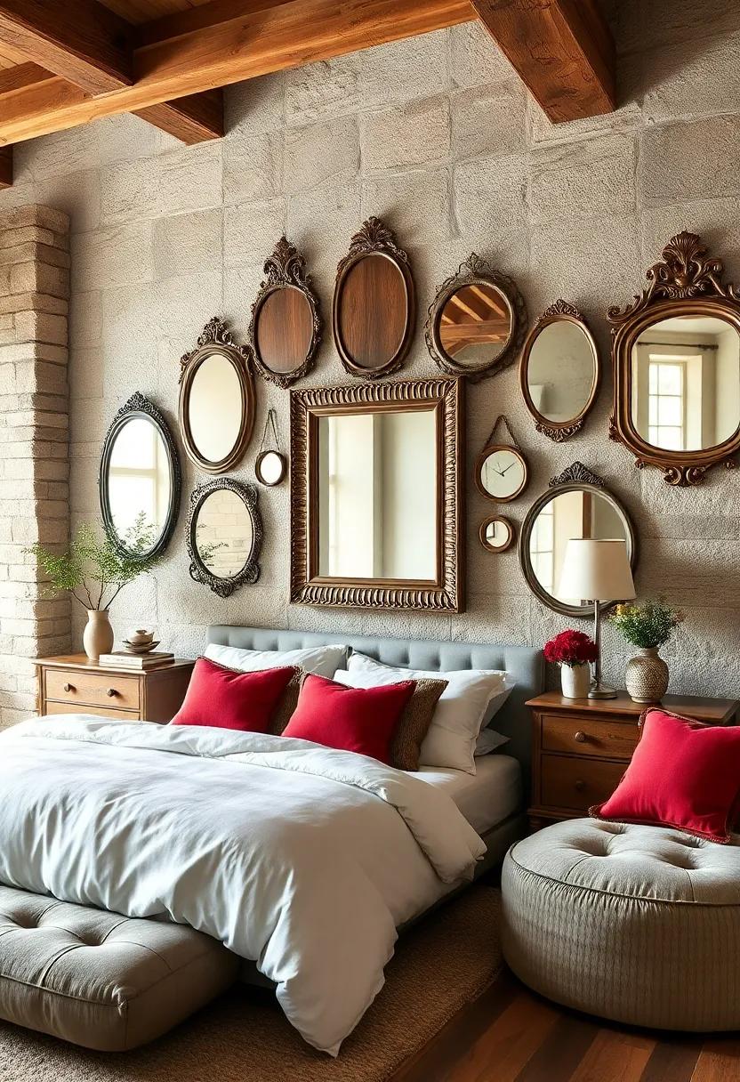 Antique Mirrors:​ hang​ a‌ collection of antique ‌mirrors ⁤in various sizes to create a‍ stunning focal point and enhance ⁢light