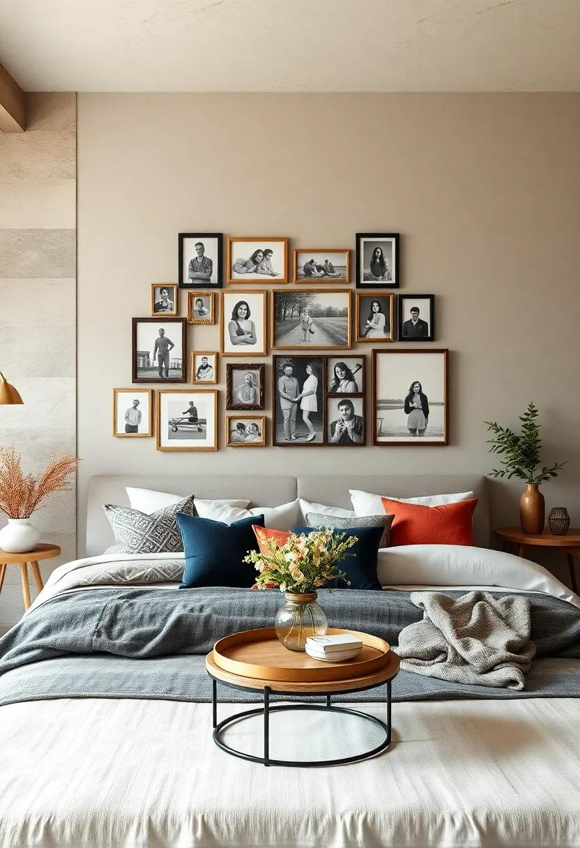 Family ‌Photo Collage:‍ Curate⁢ a collection of black-and-white family photos in mismatched⁤ frames to ‍add ‍warmth and⁤ nostalgia