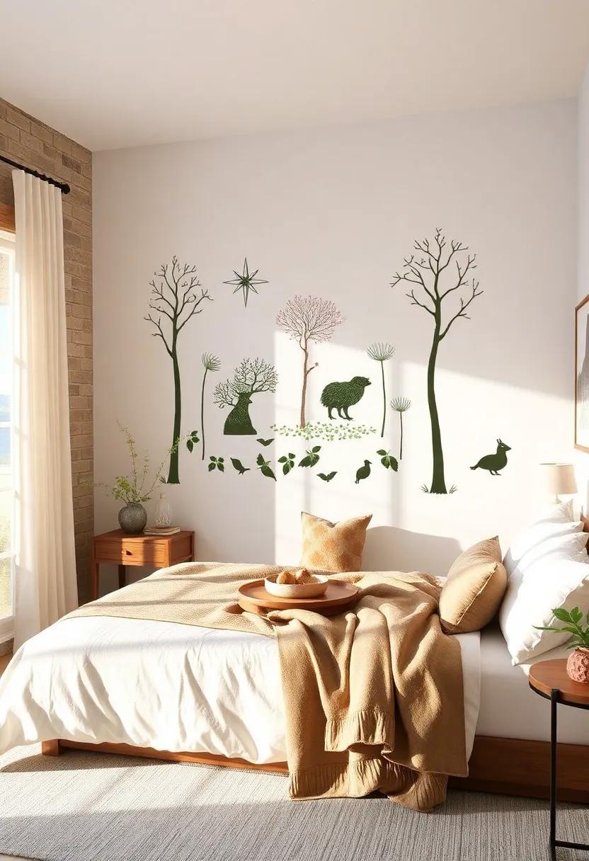Nature-Inspired Wall Decals: Use removable wall decals of trees or animals⁤ to​ add‌ a playful element to your farmhouse retreat
