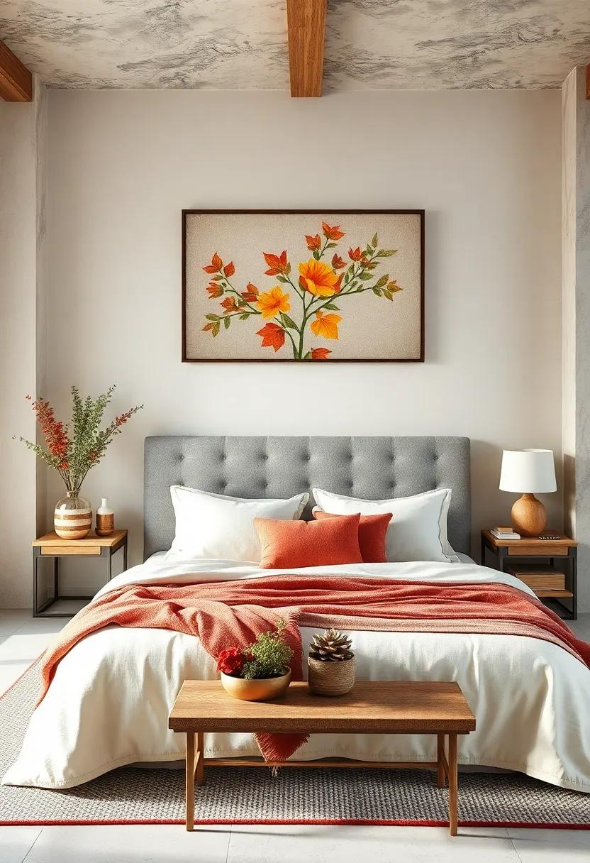Seasonal ⁢Artwork Switch: Rotate seasonal artwork—like autumn leaves or spring flowers—to keep your bedroom fresh​ and inviting year-round