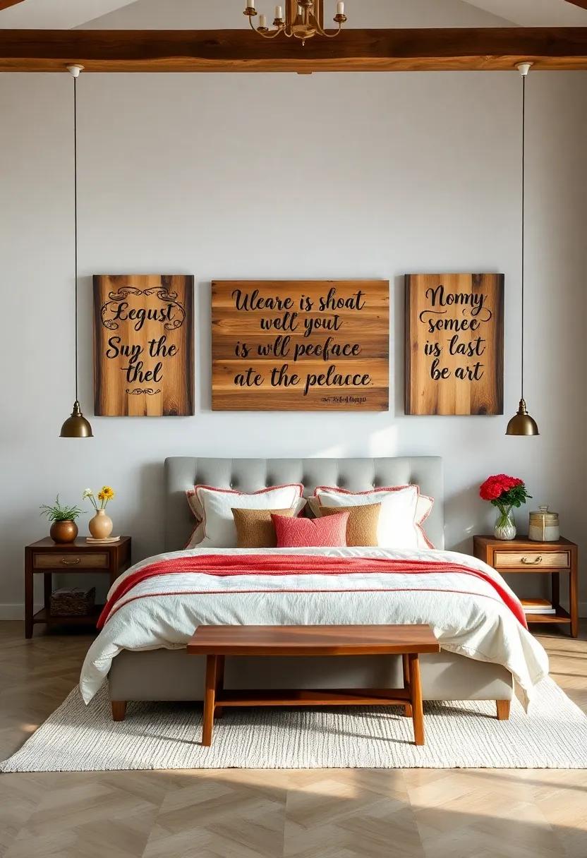 Wooden scripture ⁤Signs: ​Use⁢ reclaimed wood to display‍ meaningful‌ scriptures or ⁢quotes,‍ infusing your space with inspiration