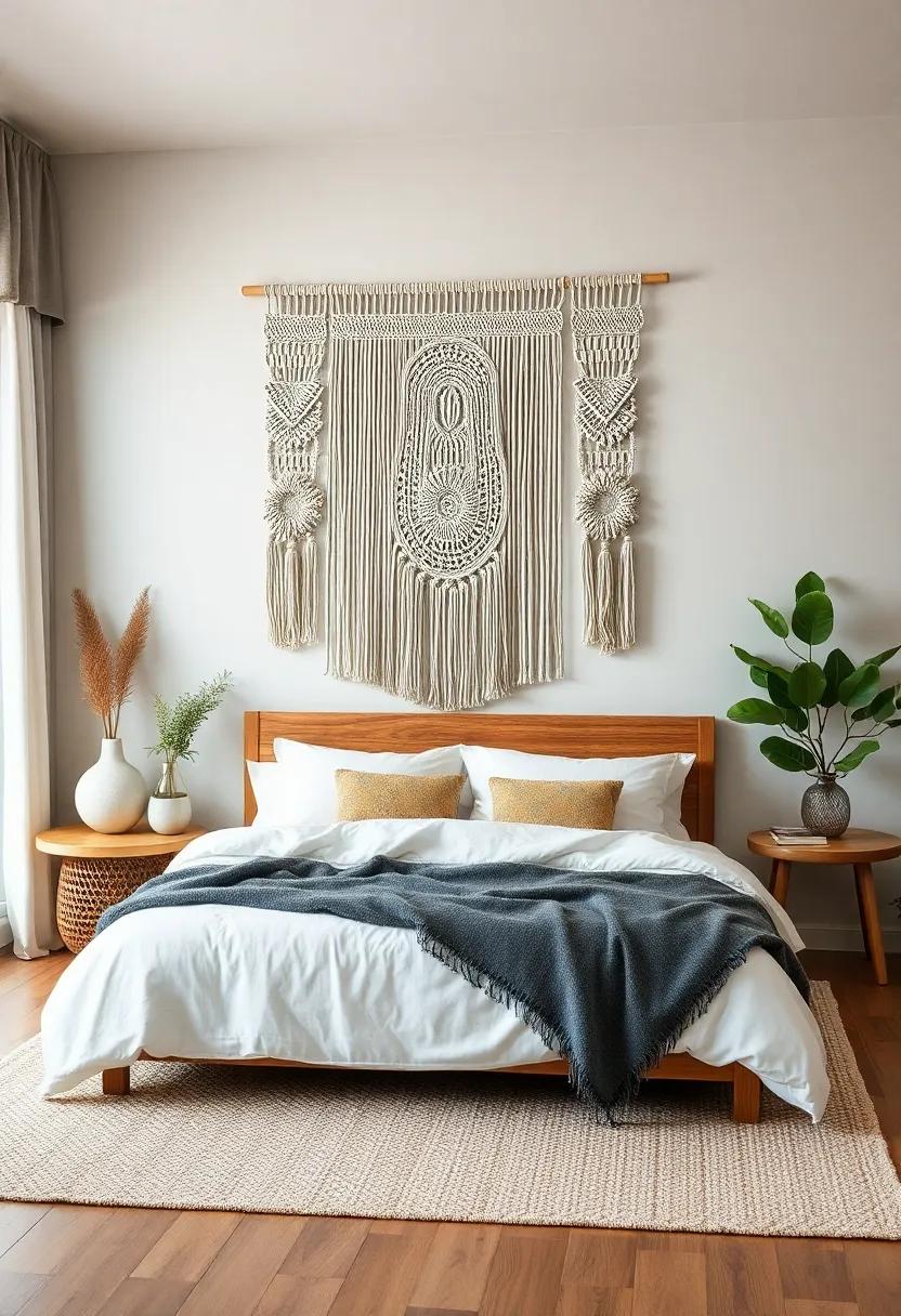 Woven ⁢tapestries: ⁢Hang⁢ macramé or woven‍ wall hangings‌ for texture and ‍depth, perfectly complementing a⁣ cozy farmhouse vibe