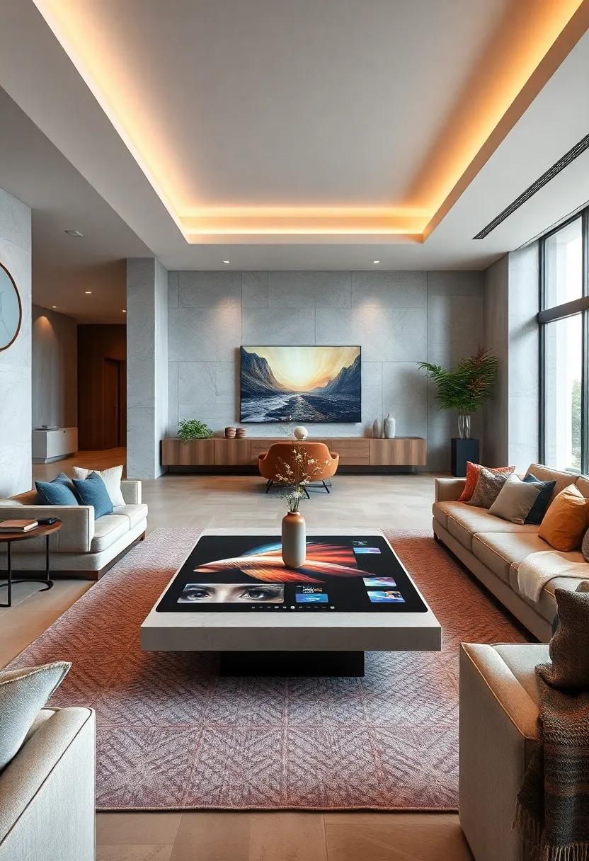 Interactive Coffee⁣ Table: ‍Invest in an interactive ⁣coffee⁢ table ⁢with⁤ touchscreen capabilities that combines⁣ entertainment with aesthetics