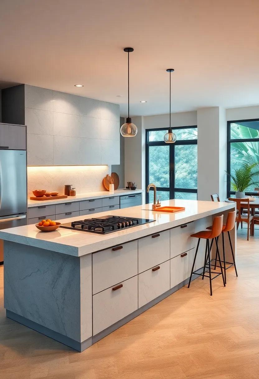 Celebrate ⁤the art of ⁣open concept ⁢living with a ⁤spacious ‌island ‌that seamlessly ⁢blends a cooktop and preparation area, making it the heart⁢ of your home