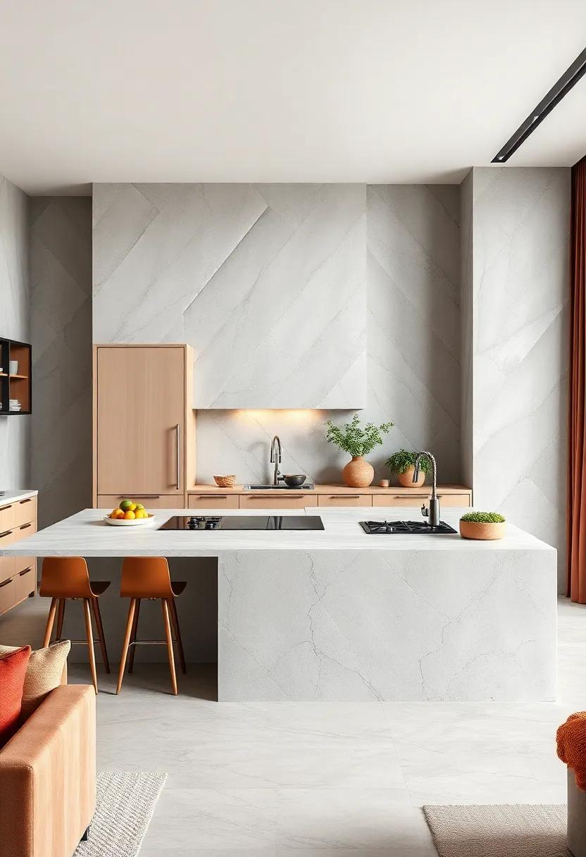 Design a U-shaped kitchen island with a stove at its ⁤heart, allowing multiple ‌chefs to collaborate while​ enjoying the process of meal preparation together