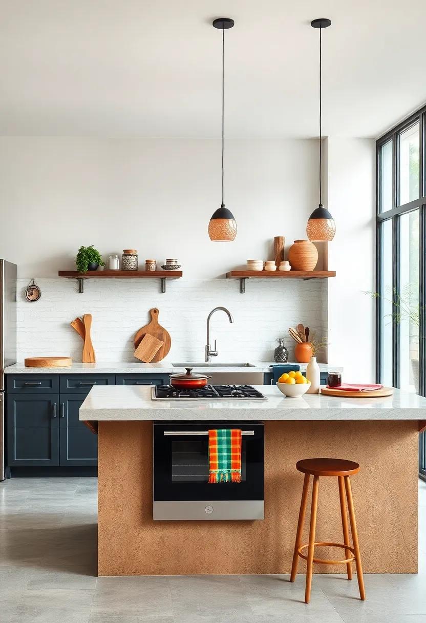 Design a playful and ‍colorful ​kitchen island with an eclectic stove selection,‌ reflecting your​ personality and spices up⁣ the culinary experience in your home