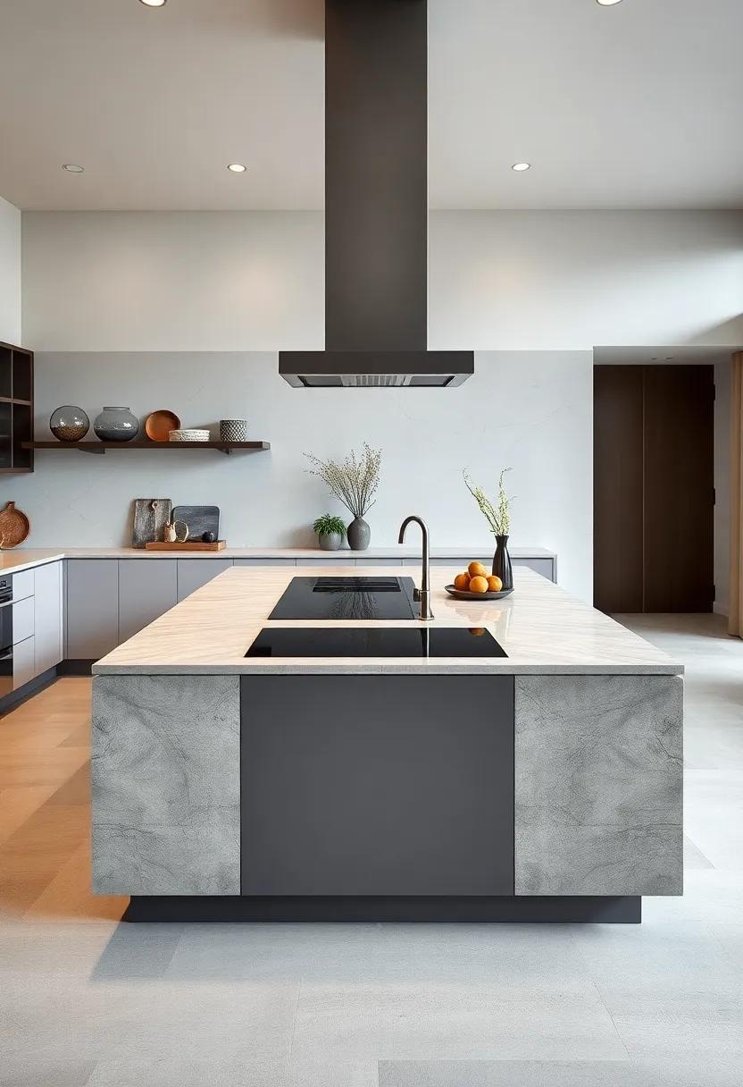 Opt for‍ a ‍sleek, modern⁣ island with a built-in induction ‍cooktop,⁣ paired with minimalist cabinetry for‌ a contemporary and efficient⁣ cooking experience