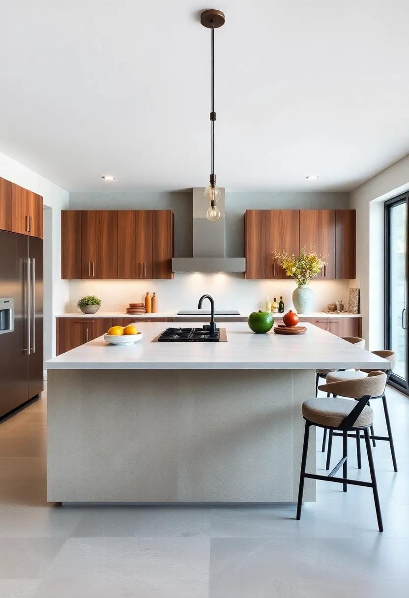Opt for a dual-sided island with⁢ a stovetop and seating area, perfect for‍ casual ‌dining and fun ⁢gatherings⁢ without missing a ‍moment ‌in the ⁤kitchen
