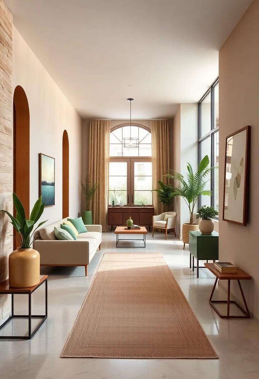 Transitional Spaces: Blend light caramel and sage green‌ in ⁣transitional areas like hallways with neutral runners that tie⁣ the space together beautifully