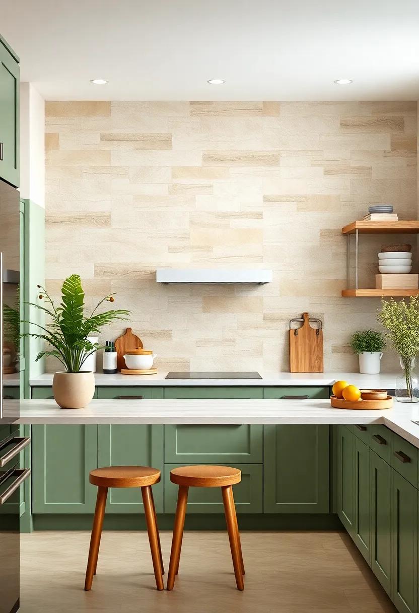 Dreamy ‍Kitchen Vibes: Opt for a light caramel backsplash‌ paired with sage green cabinets to give your kitchen a‌ fresh yet⁤ timeless feel