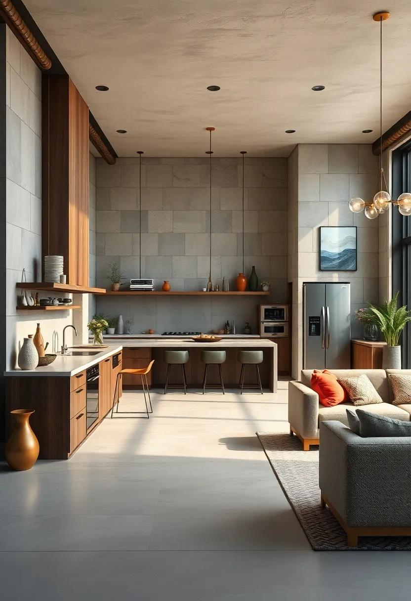 Open Concept⁣ Delight: Embrace the ‍seamless ⁢flow of an open kitchen design where industrial aesthetics meet social​ dining, turning cooking‍ into a‍ communal ‌experience