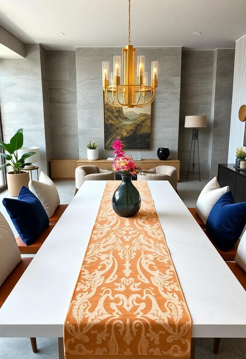 Luxurious Velvet Table ‍Runner: Set the mood for your dining table decor with a velvet table runner that adds⁢ texture and warmth