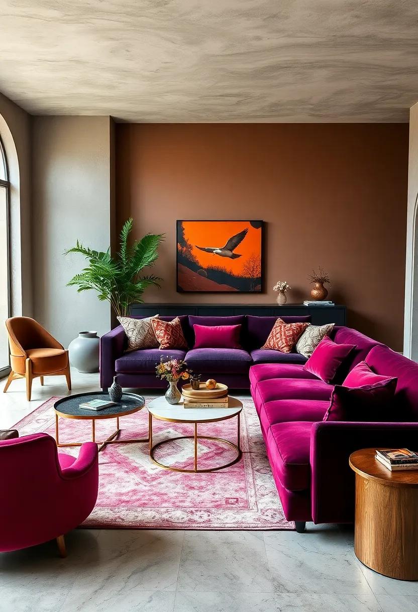 Opulent Velvet Sofa: Discover how a deep jewel-toned velvet sofa can transform your⁤ living room into a plush sanctuary