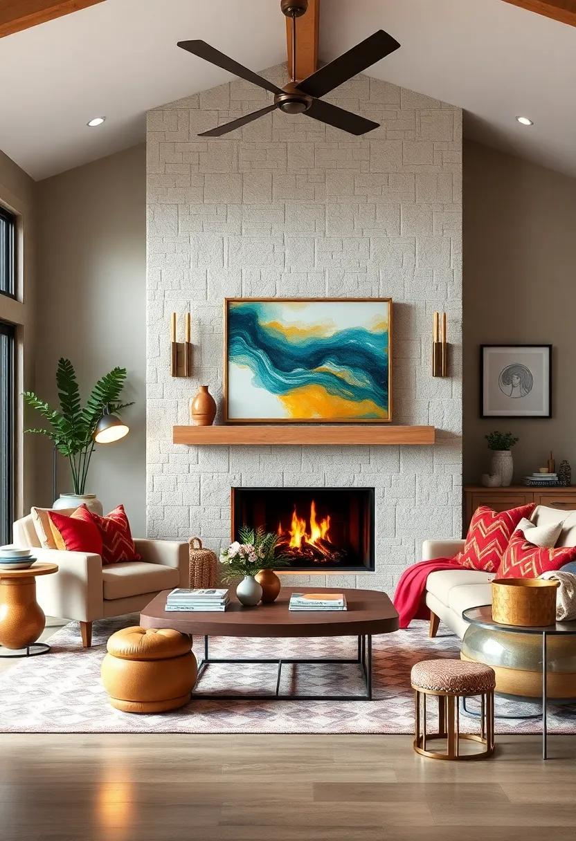 add​ a playful pop of color ‍through eclectic⁢ art pieces, invigorating ⁣the room with personality and charm