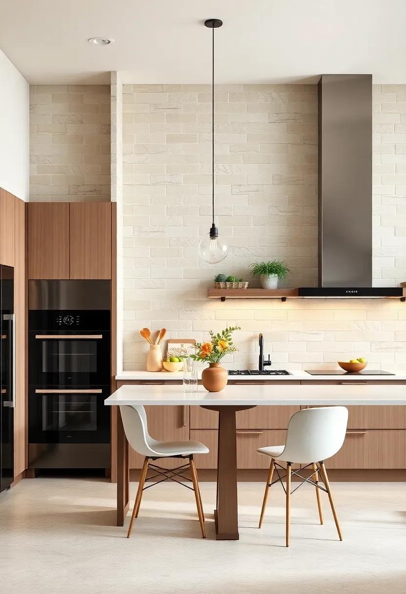 Create a textured wall feature using beige shiplap or paneling for a modern touch with rustic appeal